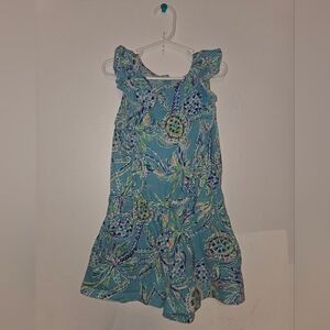 Lilly Pulitzer Palm Tree Sea Turtle Romper 8-10